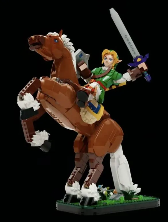 Zelda no Densetsu Toki no Ocarina - Epona - Link - Block - Lego - Lego The Legend of Zelda - Link & Epona (The Lego Group)