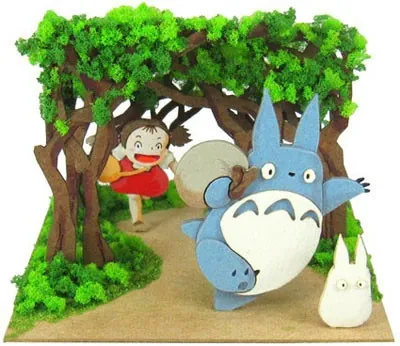 Tonari no Totoro - Kusakabe Mei - Medium Totoro - Small Totoro - Miniatuart Kit Studio Ghibli Mini (MP07-47) (Sankei)