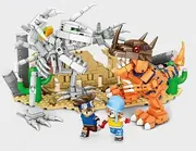 Digimon Adventure - Greymon - SkullGreymon - Takenouchi Sora - Yagami Taichi - Block - Sembo Block (Sembo Block)