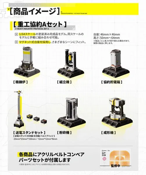 Arknights: Endfield - Automated Industry Complex - Facility Collection - Heavy Industry Protocol Set A 6 Pack BOX - 1/64 (Planet Ring Industry)