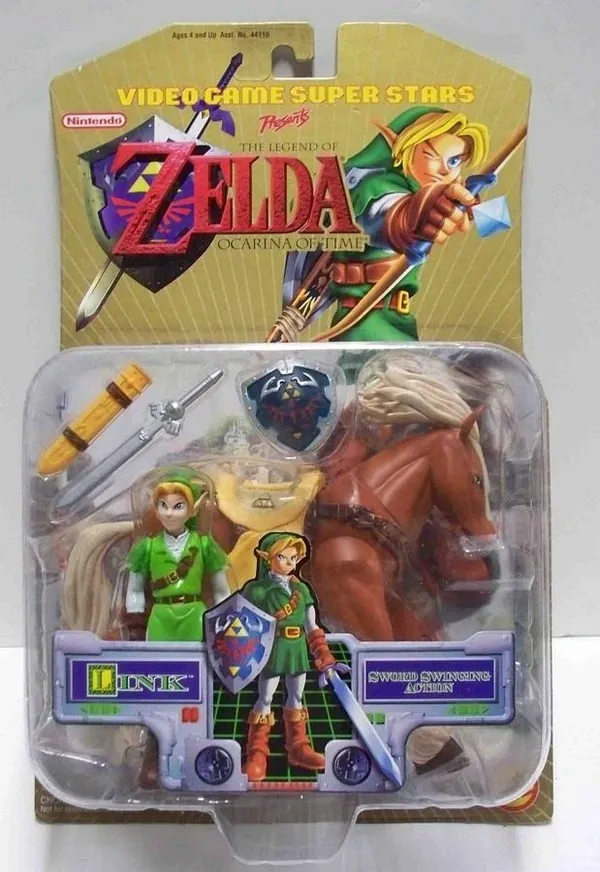Zelda no Densetsu Toki no Ocarina - Epona - Link - Video Game Super Stars (Toybiz)